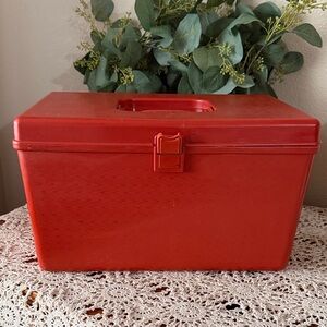 Vintage Wilson sewing box Orange